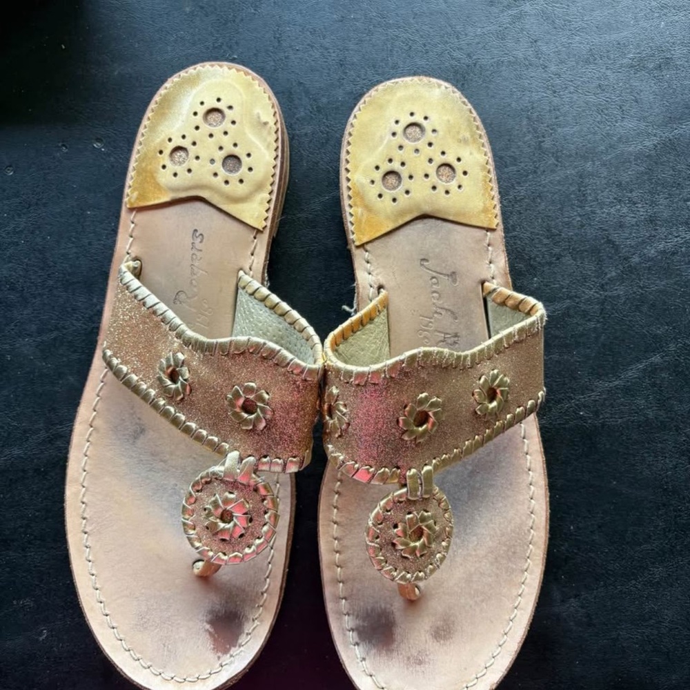 Gold Sparkle Jack Rogers Sandals